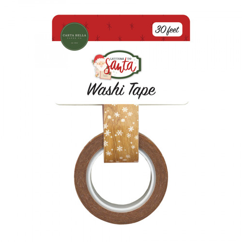 Ruban adhésif Washi Tape Woodgrain Snow 9m