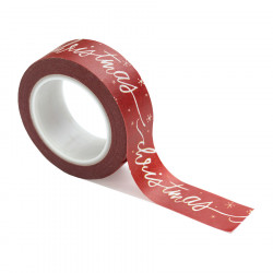 Ruban adhésif Washi Tape Christmas Script Snow 9m