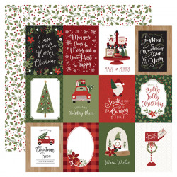Papier imprimé Cartes de journaling Christmas Gnomes 30.5 x 30.5 cm