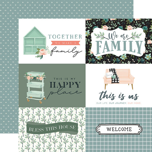 Gather At Home Papier imprimé 6x4 Journaling Cards