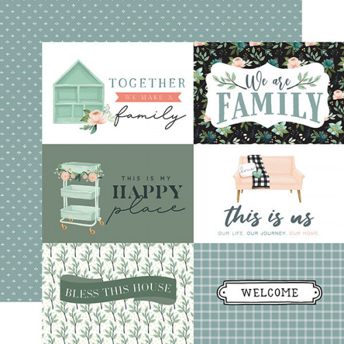 Gather At Home Papier imprimé 6x4 Journaling Cards