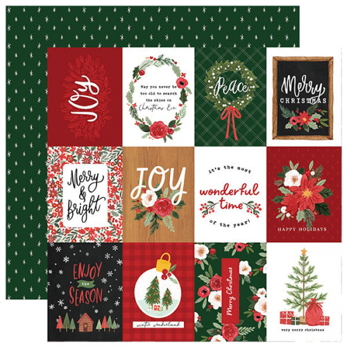 Happy Christmas Papier imprimé 3x4 Journaling Cards