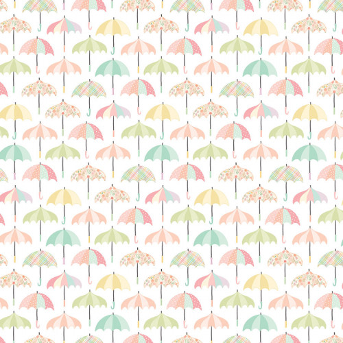 Here Comes Spring Papier imprimé Umbrella Days