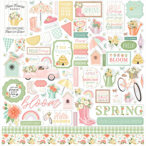 Here Comes Spring Element Sticker