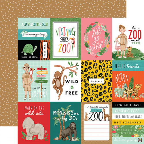 Animal Kingdom Papier imprimé 3x4 Journaling Cards