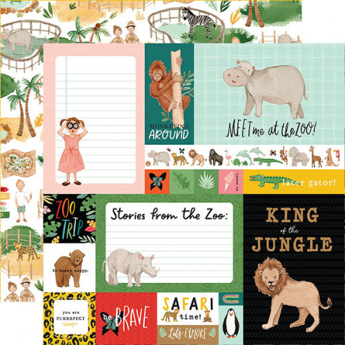 Animal Kingdom Papier imprimé Multi Journaling Cards