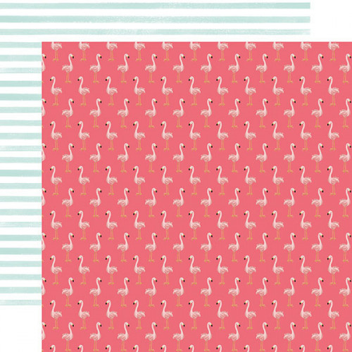 Animal Kingdom Papier imprimé Flock of Flamingos