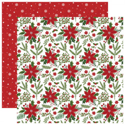 Christmas Magic Papier imprimé Pretty Poinsettias