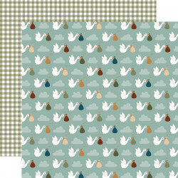 Special Delivery Baby Boy Papier imprimé Welcome Storks