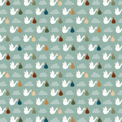 Special Delivery Baby Boy Papier imprimé Welcome Storks