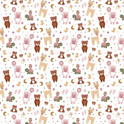 Special Delivery Baby Girl Papier imprimé Baby Girl's Animals