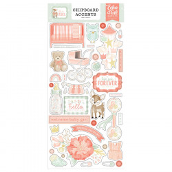 It's A Girl Chipboard Accents