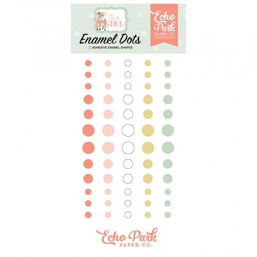 It's A Girl Enamel Dots