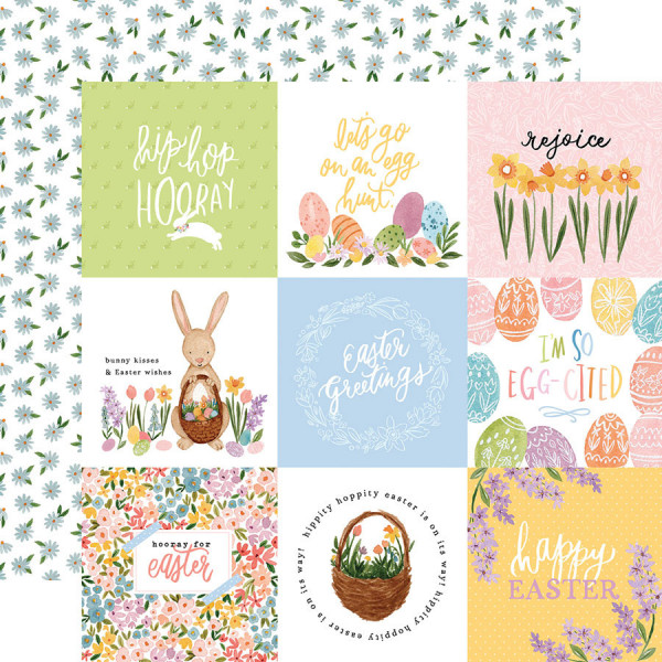 My Favorite Easter Papier imprimé 4x4 Journaling Cards