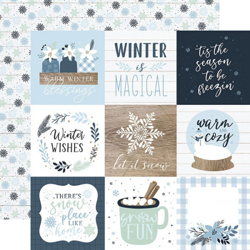 Winter Papier imprimé 4x4 Jouranling Cards