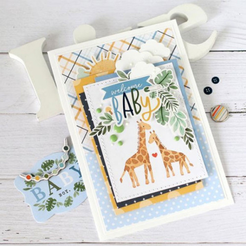 Welcome Baby Boy Papier imprimé Multi Journaling Cards