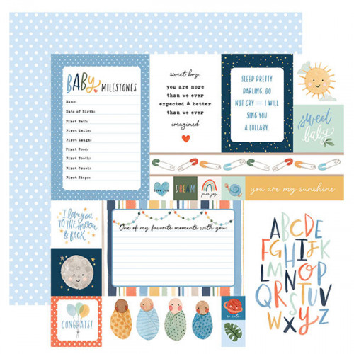 Welcome Baby Boy Papier imprimé Multi Journaling Cards