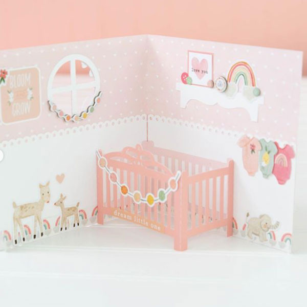 Welcome Baby Girl Papier imprimé Journaling Cards #2