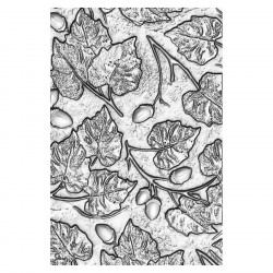 3-D TEXTURE FADES EMBOSSING FOLDER ACORNS BY TIM H