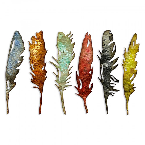 Matrice de découpe Thinlits Die Plumes par Tim Holtz