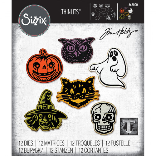 Matrice de découpe Thinlits Die Halloween Retro par Tim Holtz