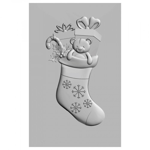 Classeur de Gaufrage 3D Chaussette de Noël par Kath Breen