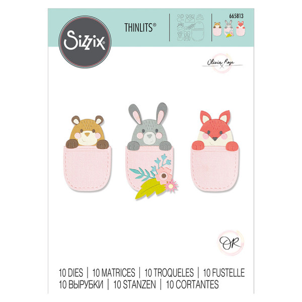 Thinlits Die set Compagnons de poche par Olivia Rose 10 pcs