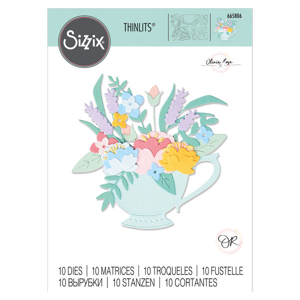 Thinlits Die set L'heure du thé par Olivia Rose 10 pcs