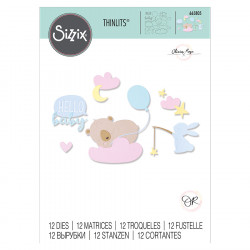 Thinlits Die set Hello Baby par Olivia Rose 12 pcs