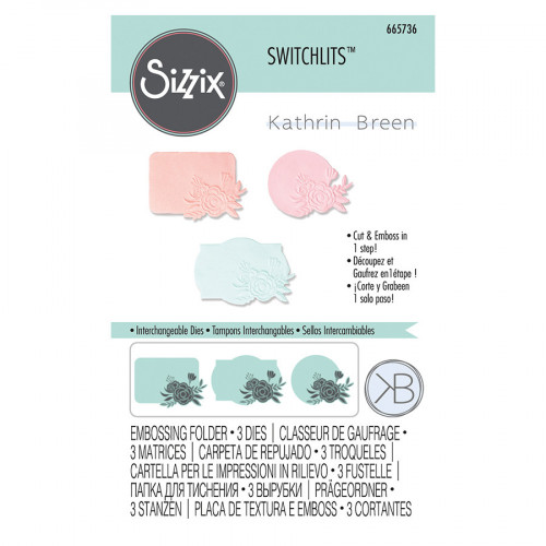 Classeur de gaufrage Switchlits Étiquettes florales par Kath Breen