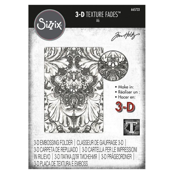 Classeur de gaufrage 3D A6 Damassé par Tim Holtz