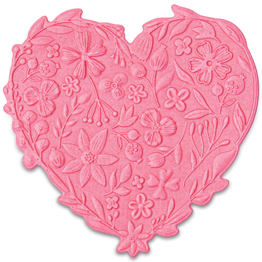 Classeur de gaufrage 3D Cœur floral par Kath Breen