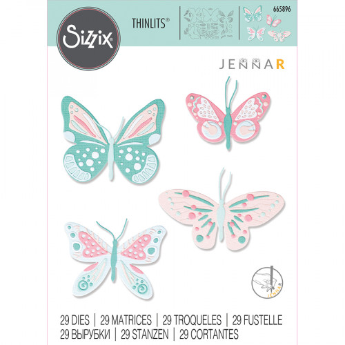 Thinlits Die Set Papillons par Jenna Rushforth 29 pcs