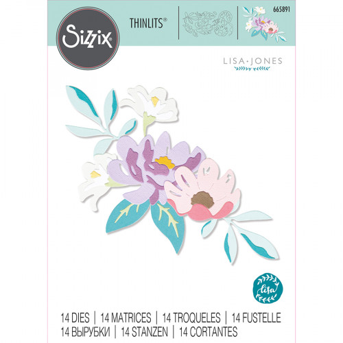 Thinlits Die Set Fleurs d'été par Lisa Jones 14 pcs