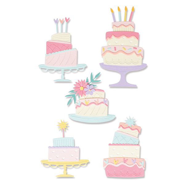 Thinlits Die Set Gâteau d'anniversaire par Olivia Rose 10 pcs