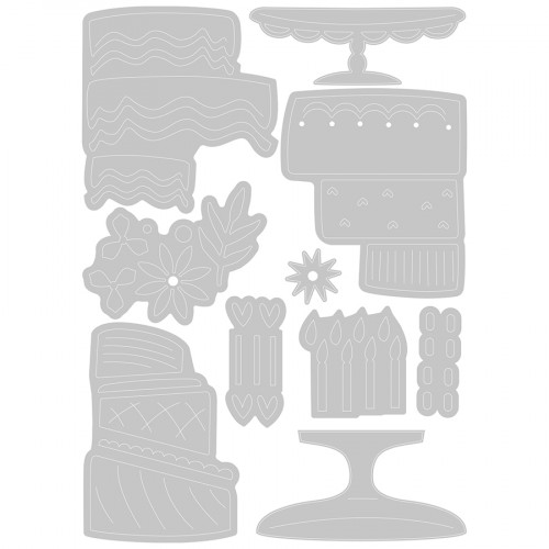 Thinlits Die Set Gâteau d'anniversaire par Olivia Rose 10 pcs