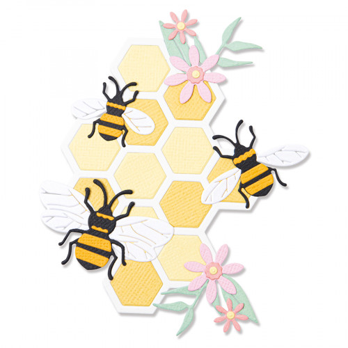 Thinlits Die Ruche d'abeilles par Olivia Rose 11 pcs