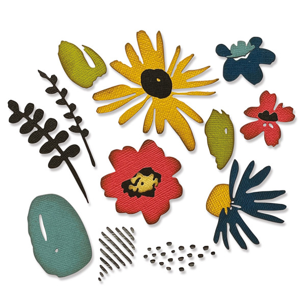 Thinlits Die Fleurs modernes par Tim Holtz 11 pcs