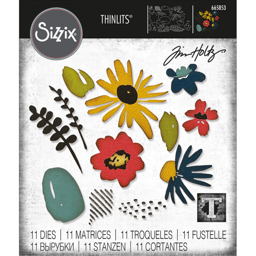 Thinlits Die Fleurs modernes par Tim Holtz 11 pcs