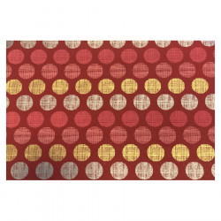 Papier indien 50 x 70 cm 120 g/m² Cercle Rouge Rose Or & Argent