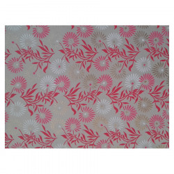 Papier indien 50 x 70 cm 120 g/m² Fluide rose Blanc & Or