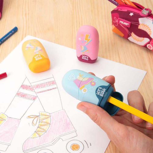 Taille-crayons + gomme Roller