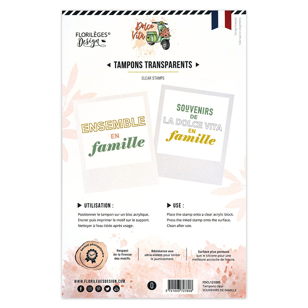 Tampons transparents Souvenirs de famille A5