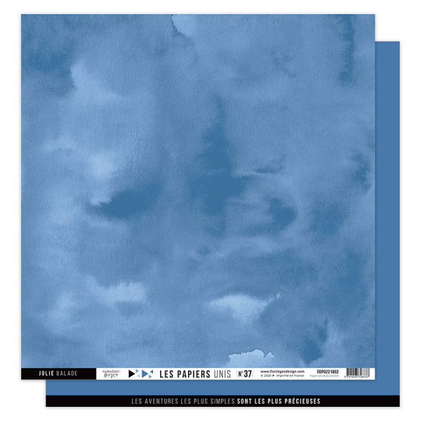 Vue sur mer Papier uni n°37 Bleu océan