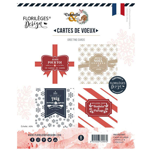 Cannelle & Chocolat Cartes de vœux 8 pcs