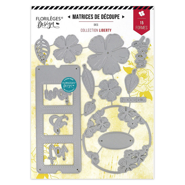 Matrices de découpe Souvenir fleuri 15 pcs