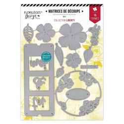 Matrices de découpe Souvenir fleuri 15 pcs