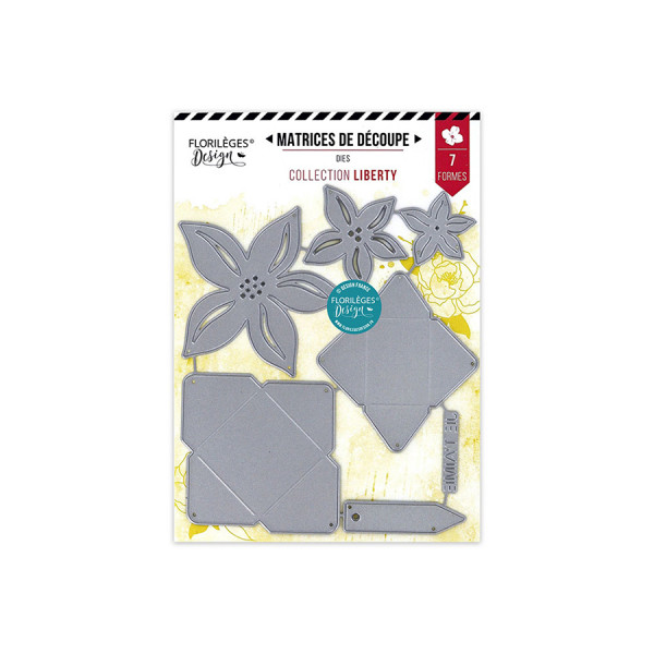 Matrices de découpe Enveloppes et fleurs 7 pcs