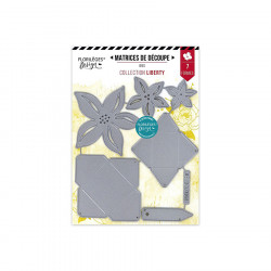 Matrices de découpe Enveloppes et fleurs 7 pcs