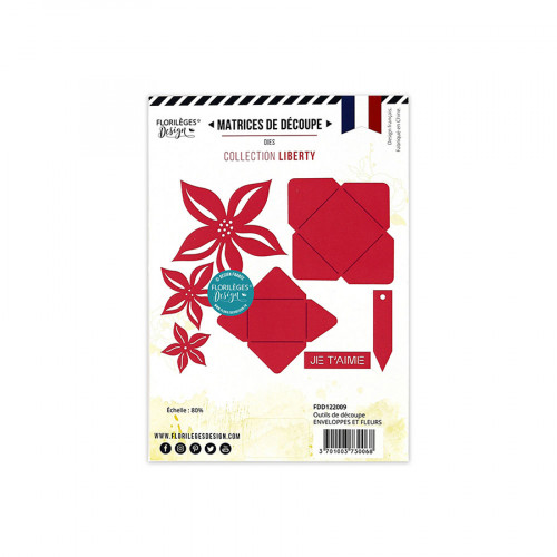 Matrices de découpe Enveloppes et fleurs 7 pcs